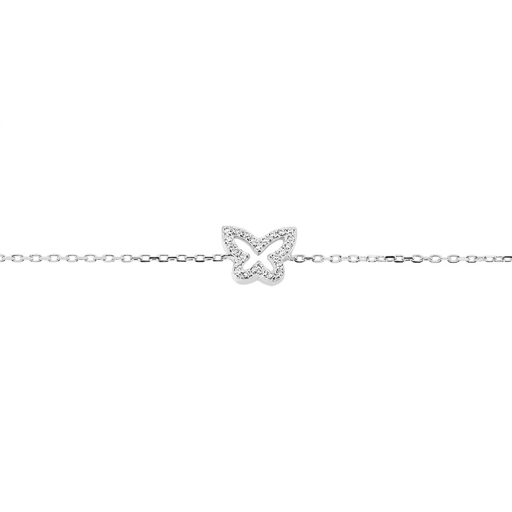 Bracelet Gladys Argent Blanc Oxyde De Zirconium - Bracelets chaînes Femme | Marc Orian