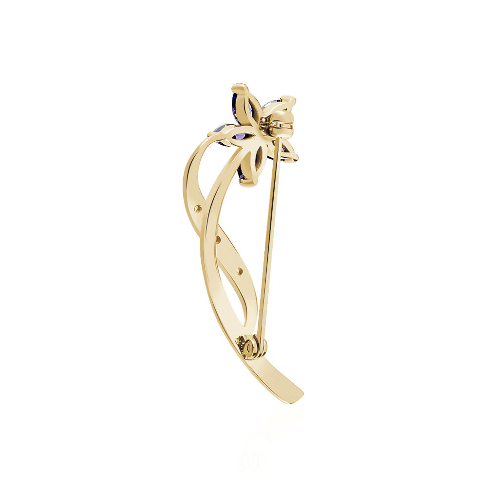 Broche Maxanceae Plaqué Or Jaune Oxyde De Zirconium - Broches Femme | Marc Orian