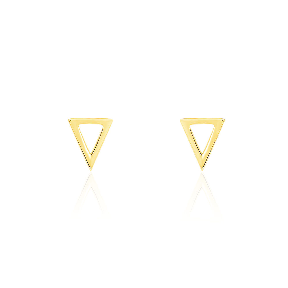 Boucles D'oreilles Puces Anne-berengere Triangle Or Jaune - Puces Femme | Marc Orian