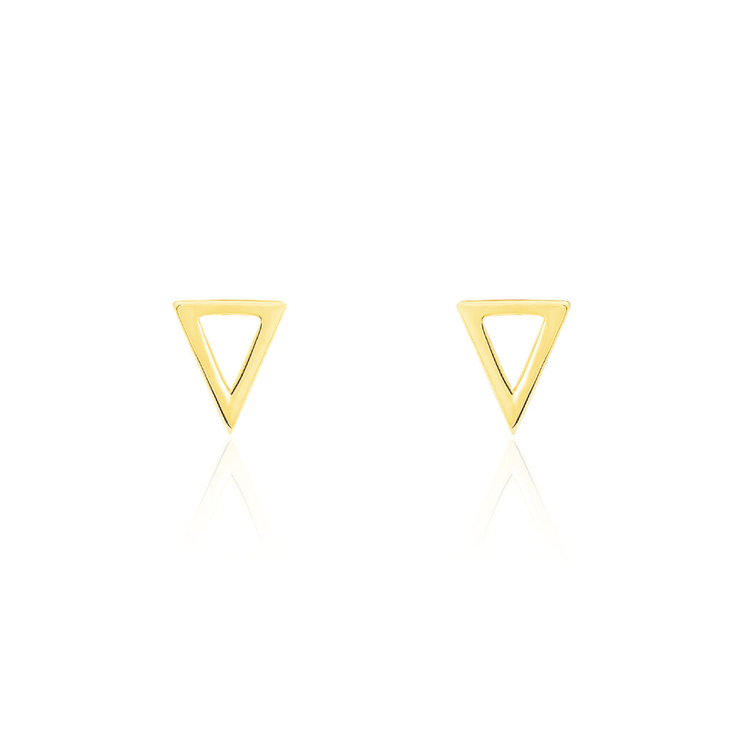 Boucles D'oreilles Puces Anne-berengere Triangle Or Jaune - Puces Femme | Marc Orian