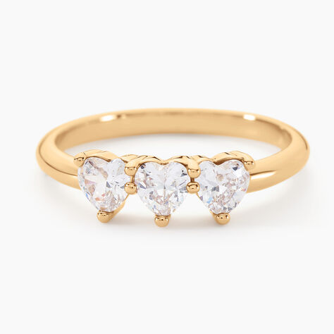 Bague Po&eacute;sie Ros&eacute;e Plaque Or Jaune Oxyde De Zirconium - Bijoux fantaisie Femme | Marc Orian