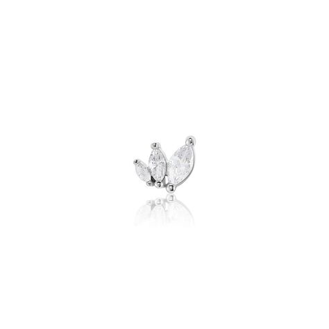 Piercing D'oreille Unitaire Verona Argent Blanc Oxyde De Zirconium - Piercings d'oreilles Femme | Marc Orian