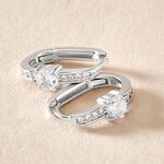 Cr&eacute;oles Francene Argent Blanc Oxyde De Zirconium - Cr&eacute;oles Femme | Marc Orian