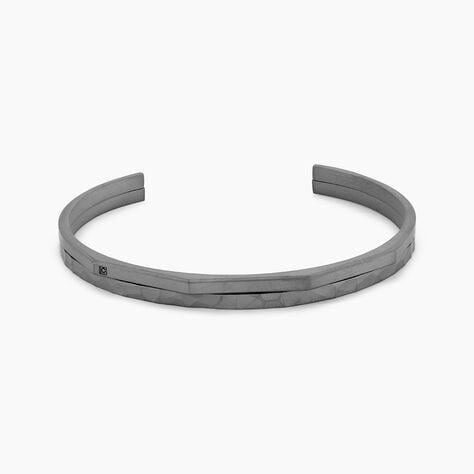 Bracelet Jonc Titane Gris Diamant - Bracelets joncs Homme | Marc Orian