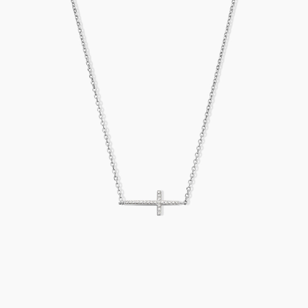 Collier Rayan Argent Blanc Oxyde De Zirconium - Colliers avec pierres Femme | Marc Orian