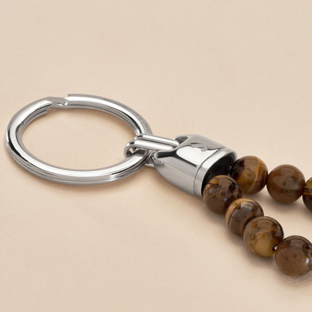 Porte Clefs Jourdan Acier Gris - Bijoux fantaisie Homme | Marc Orian