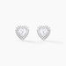 Boucles D'oreilles Puces Calvi Argent Blanc Oxyde De Zirconium