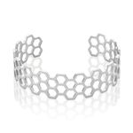 Bracelet Jonc Ouvert Acier Blanc Buglose - Bracelets joncs Femme | Marc Orian
