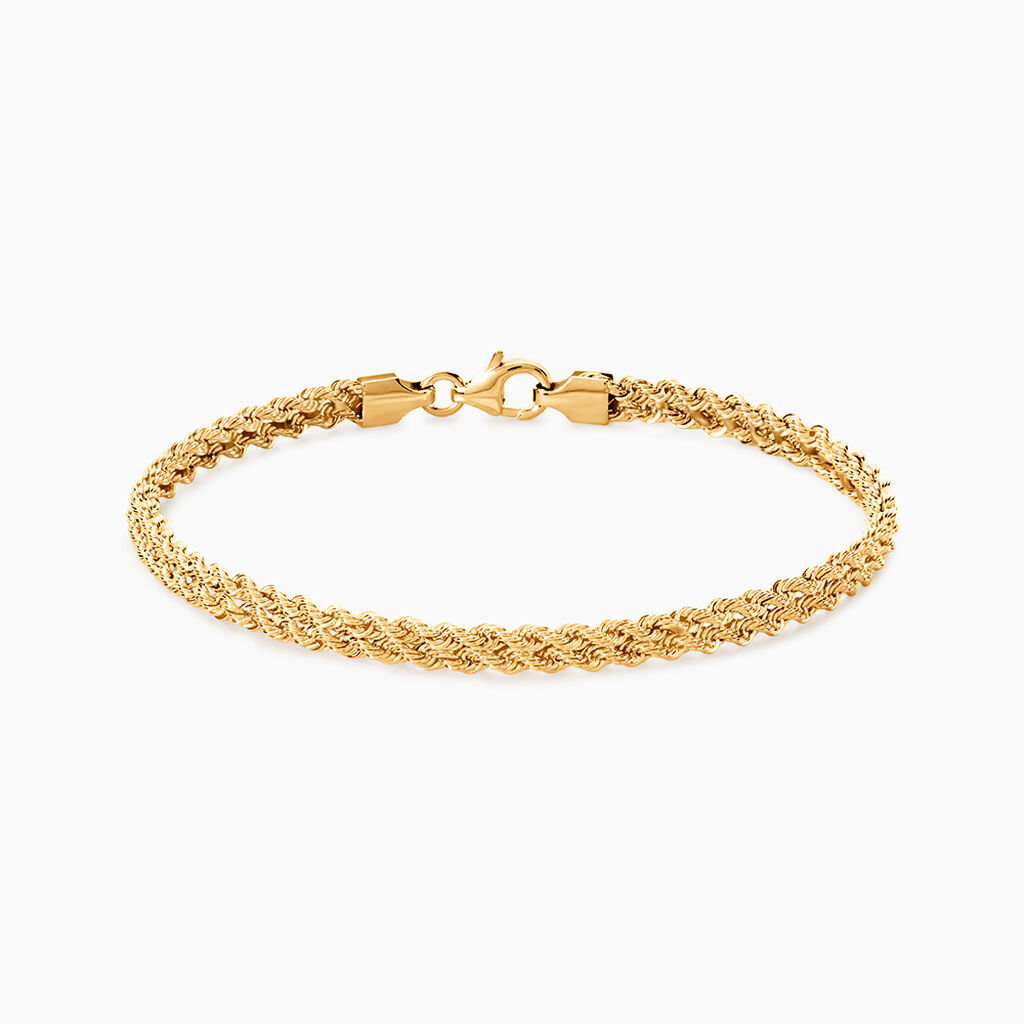 Bracelet Cordelia Maille Corde 2 Rangs Or Jaune - Bracelets mailles Femme | Marc Orian