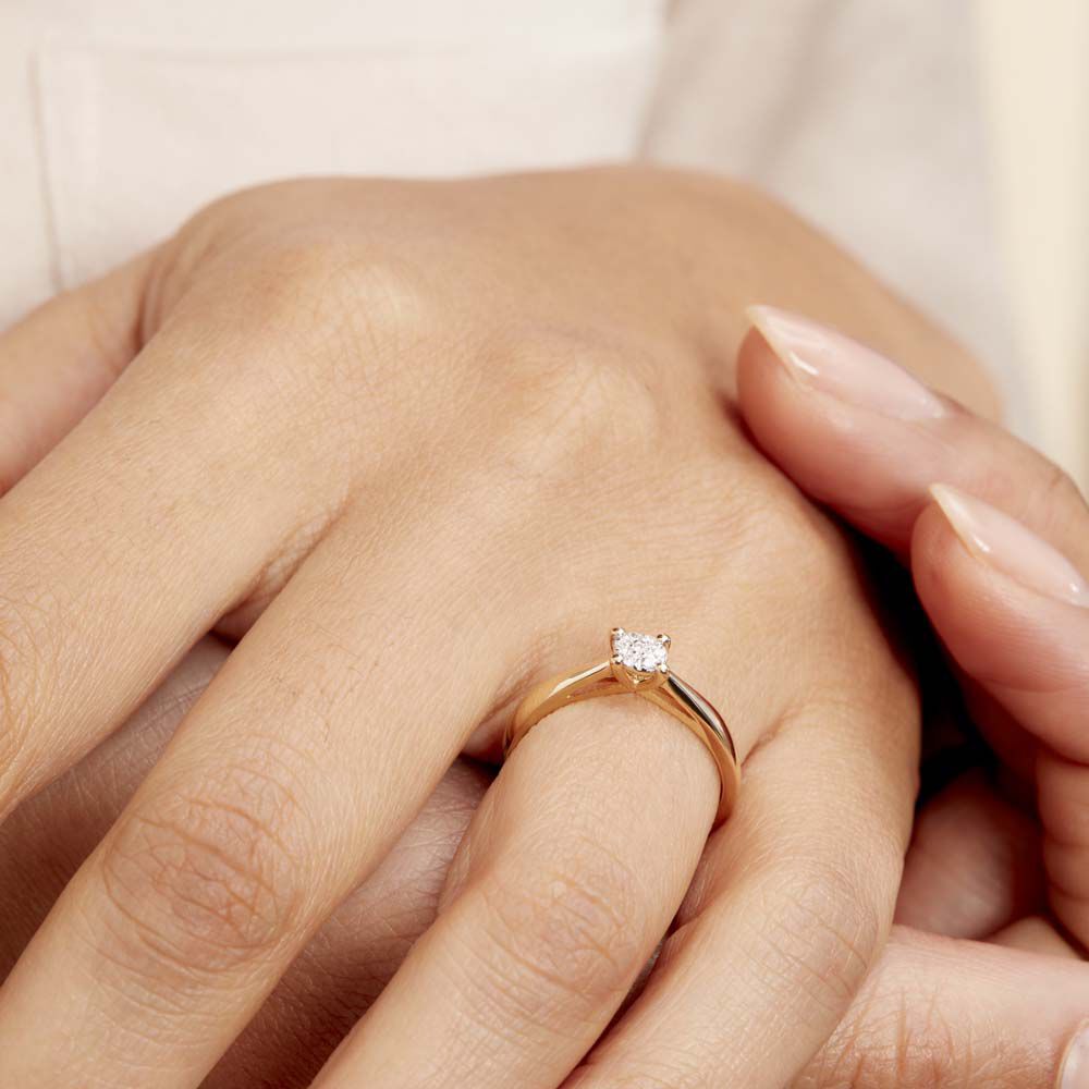 Bague Solitaire Artemis Or Jaune Diamant - Parures de mariage Femme | Marc Orian