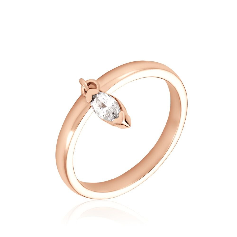 Bague Kenta Argent Rose Oxyde De Zirconium - Bagues breloque Femme | Marc Orian