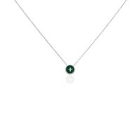 Collier Izarra Argent Blanc Malachite