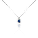 Collier Cloee Or Blanc Saphir Et Diamant - Colliers avec pierres Femme | Marc Orian