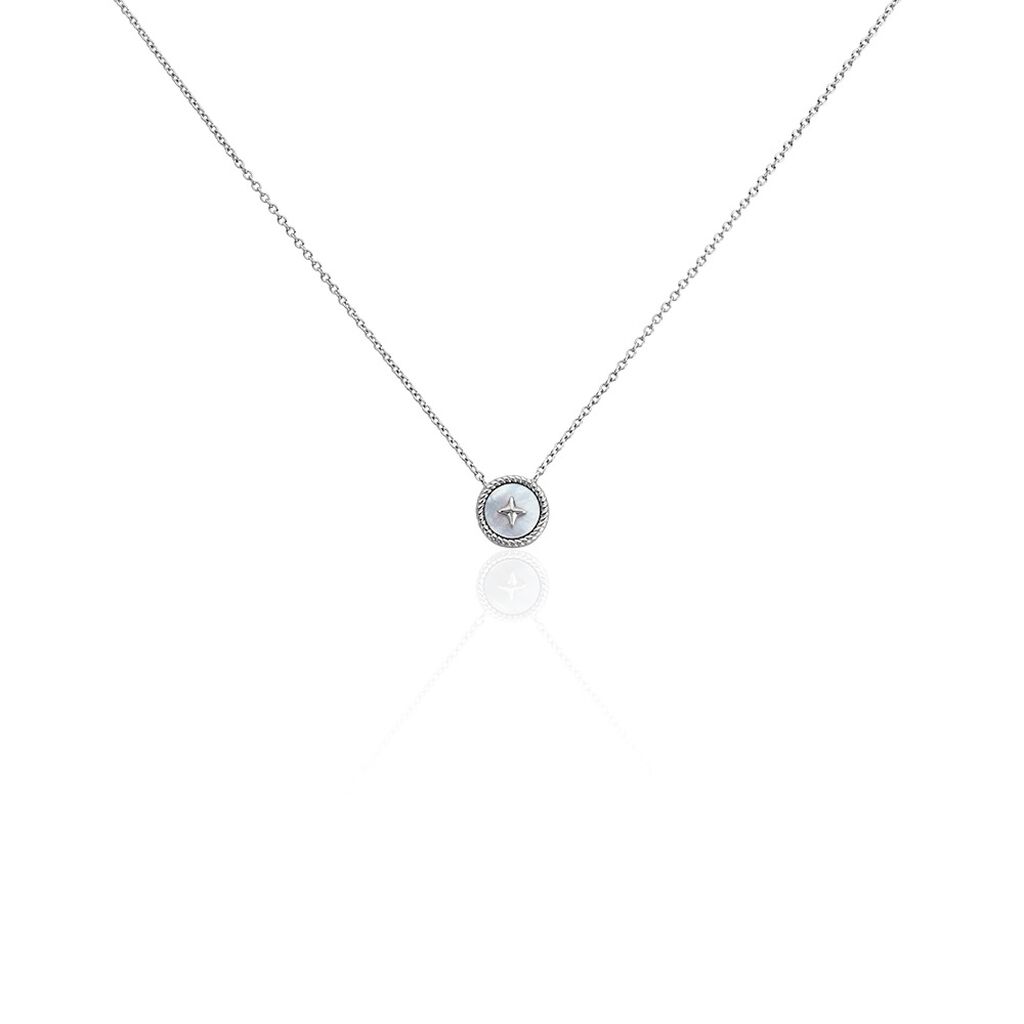 Collier Izarra Argent Blanc Nacre - Colliers avec pierres Femme | Marc Orian