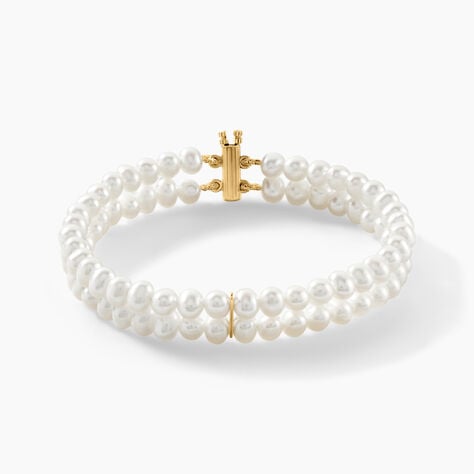 Bracelet Silene 2 Rangs Or Jaune Perle De Culture - Bracelets chaînes Femme | Marc Orian