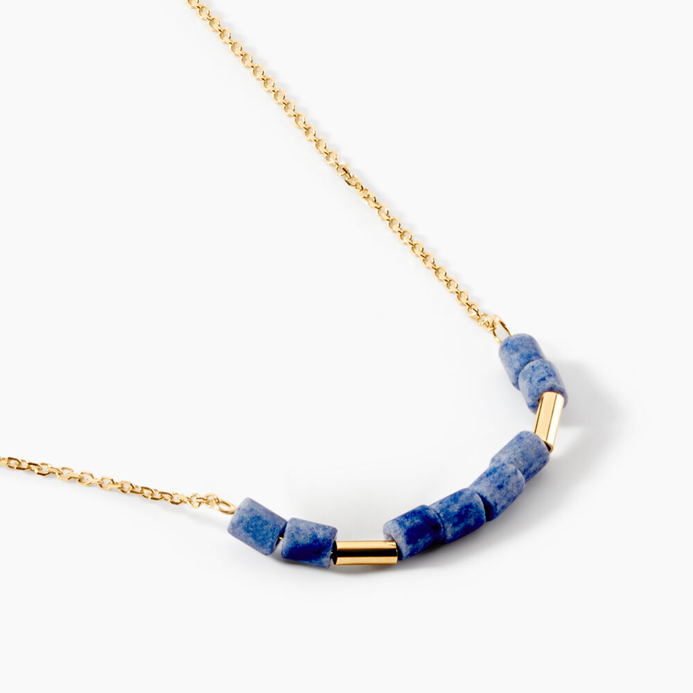 Collier Erdmann Or Jaune Aventurine - Colliers avec pierres Femme | Marc Orian