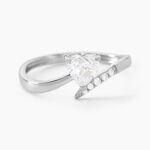 Bague Eva Or Blanc Oxyde De Zirconium - Solitaires Femme | Marc Orian