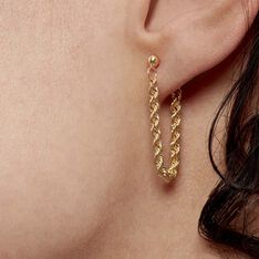 Boucles D'oreilles Pendantes Jerry Corde Or Jaune - Boucles d'oreilles Pendantes Femme | Marc Orian