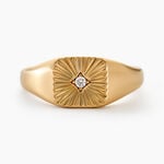 Chevaliere Plaqu&eacute; Or Erditse Oxyde De Zirconium - Bijoux fantaisie Femme | Marc Orian