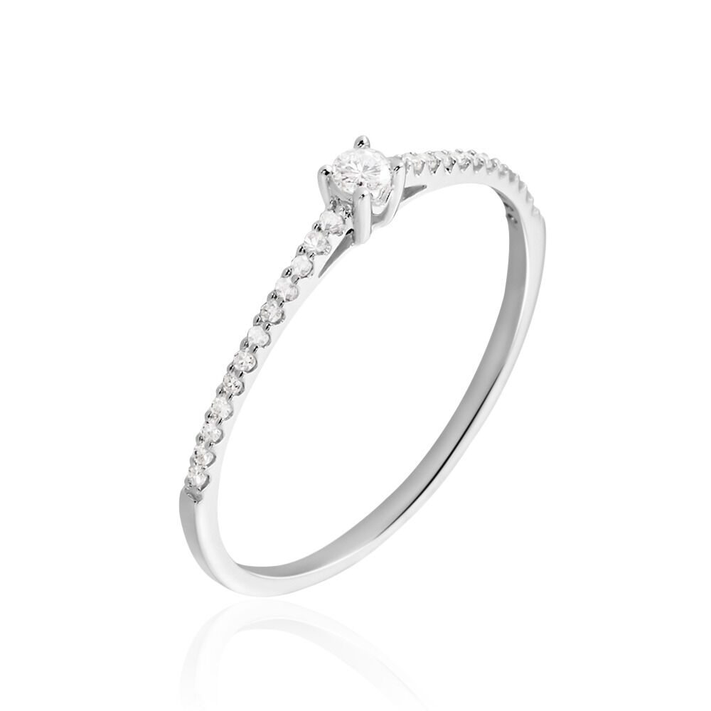 Bague Solitaire Or Blanc Nyala Diamants - Solitaires Femme | Marc Orian