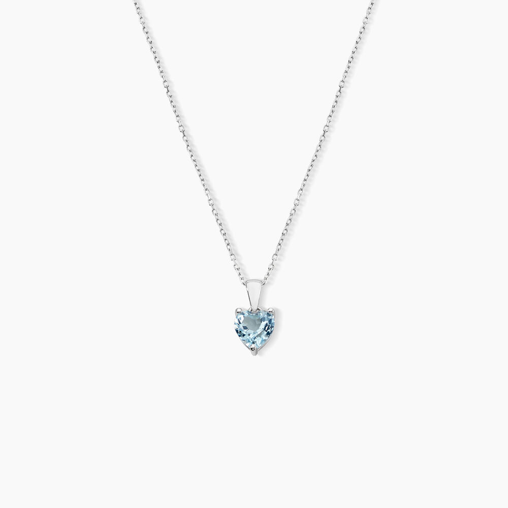 Pendentif Salona Or Blanc Topaze - Pendentifs Femme | Marc Orian