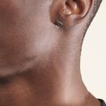 Boucles D'oreilles Puces Edy Serti Clos Or Blanc Saphir - Puces Femme | Marc Orian