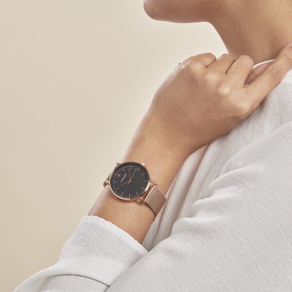 Montre Codhor Cindy Alliage Doré Rose - HGMFRQN0070 • Marc Orian |  Bijouterie en ligne
