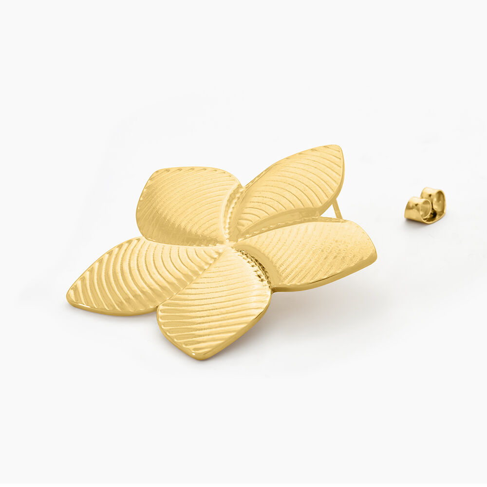 Boucles D'oreilles Puces Maora Acier Jaune - Nouveautés Femme | Marc Orian