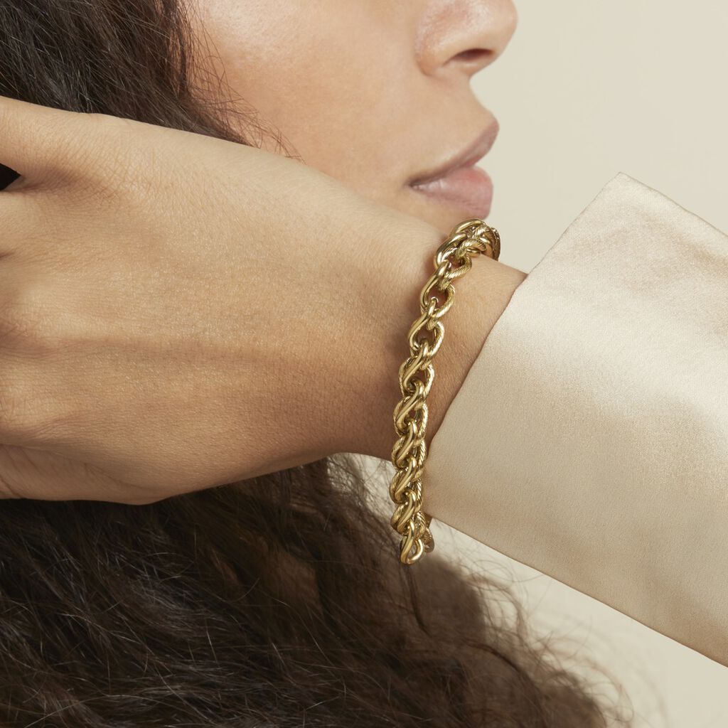 Bracelet Acier Doré Llora - Bracelets mailles Femme | Marc Orian
