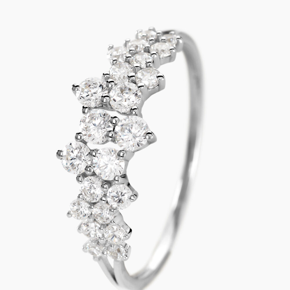 Bague Tokyo Or Blanc Oxyde De Zirconium - Bagues avec pierre Femme | Marc Orian