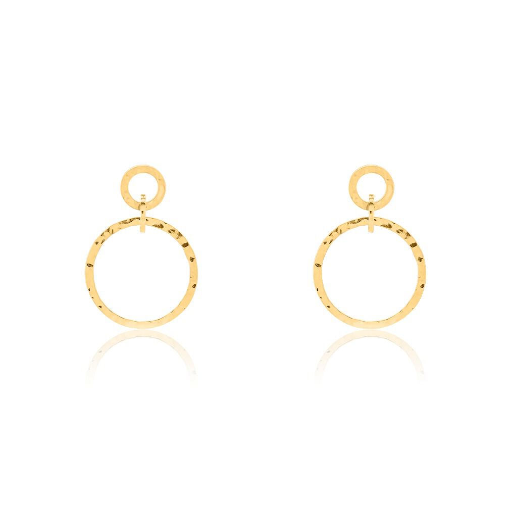 Boucles D'oreilles Pendantes Oia Acier Jaune - Pendantes Femme | Marc Orian