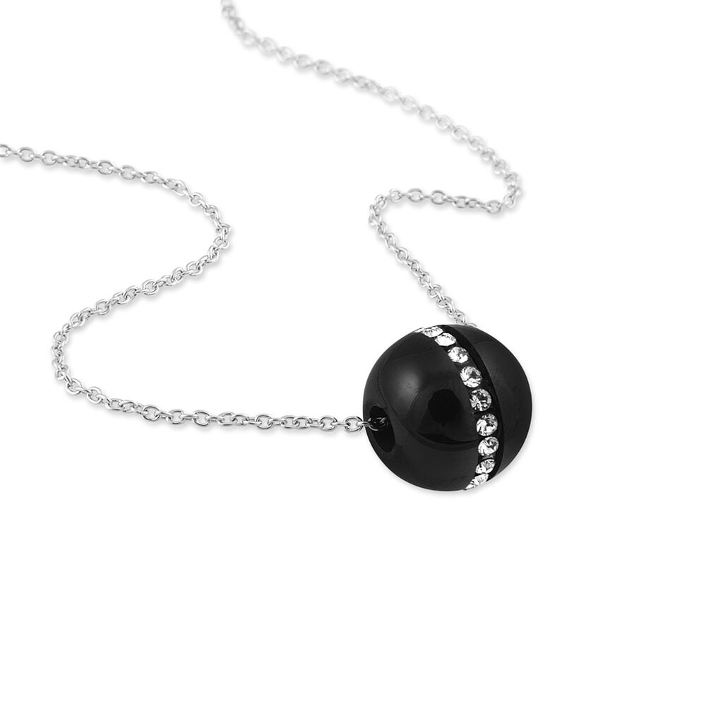 Collier Nina Cera Argent Blanc Strass Et Céramique - Colliers Femme | Marc Orian