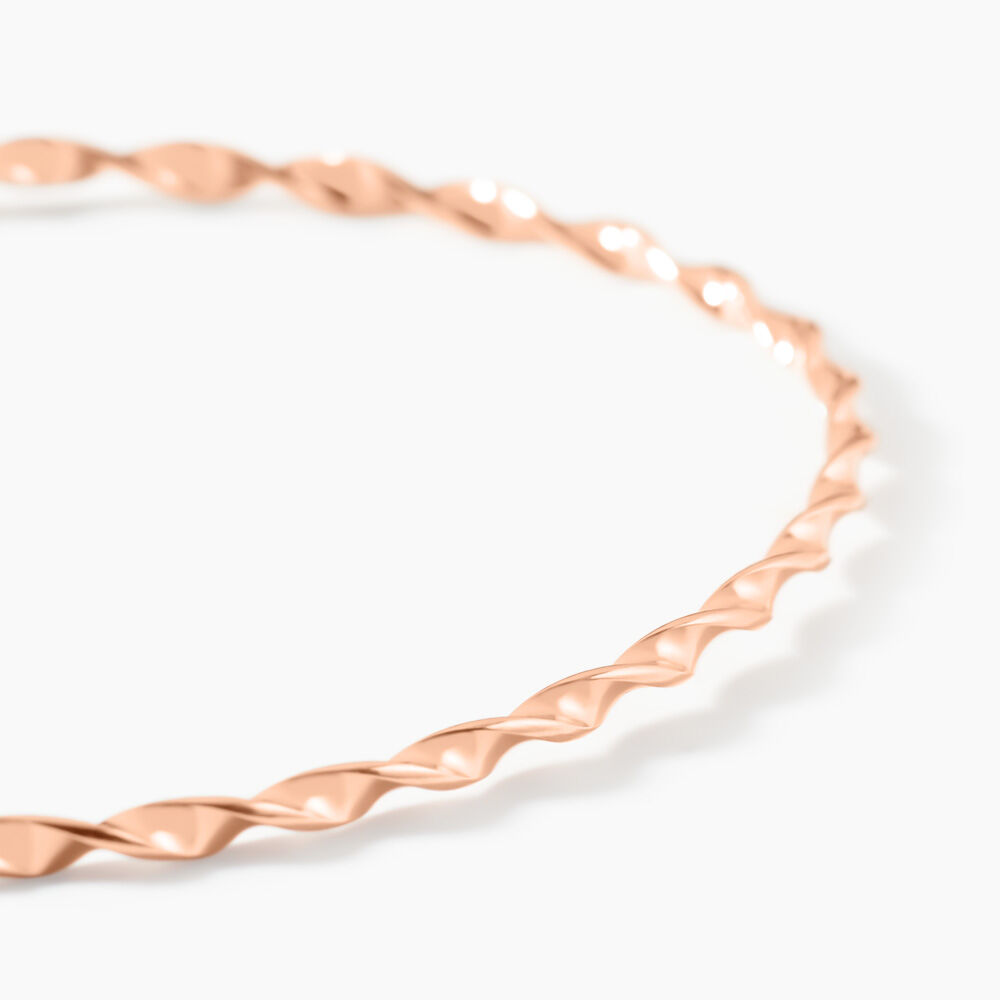 Bracelet Jonc Twist Argent Rose - Bracelets joncs Femme | Marc Orian