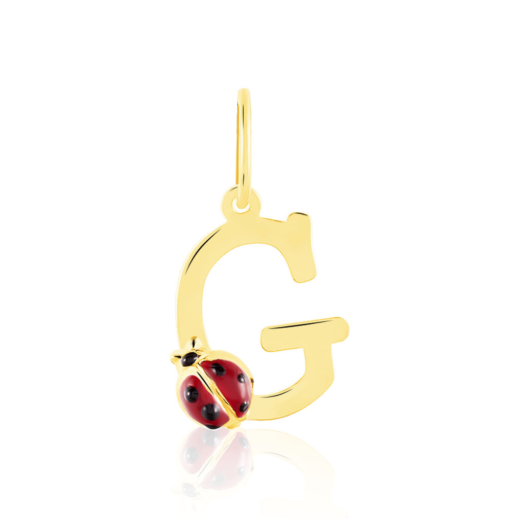 Pendentif Helidie Coccinelle Lettre Or Jaune - Pendentifs Enfant | Marc Orian