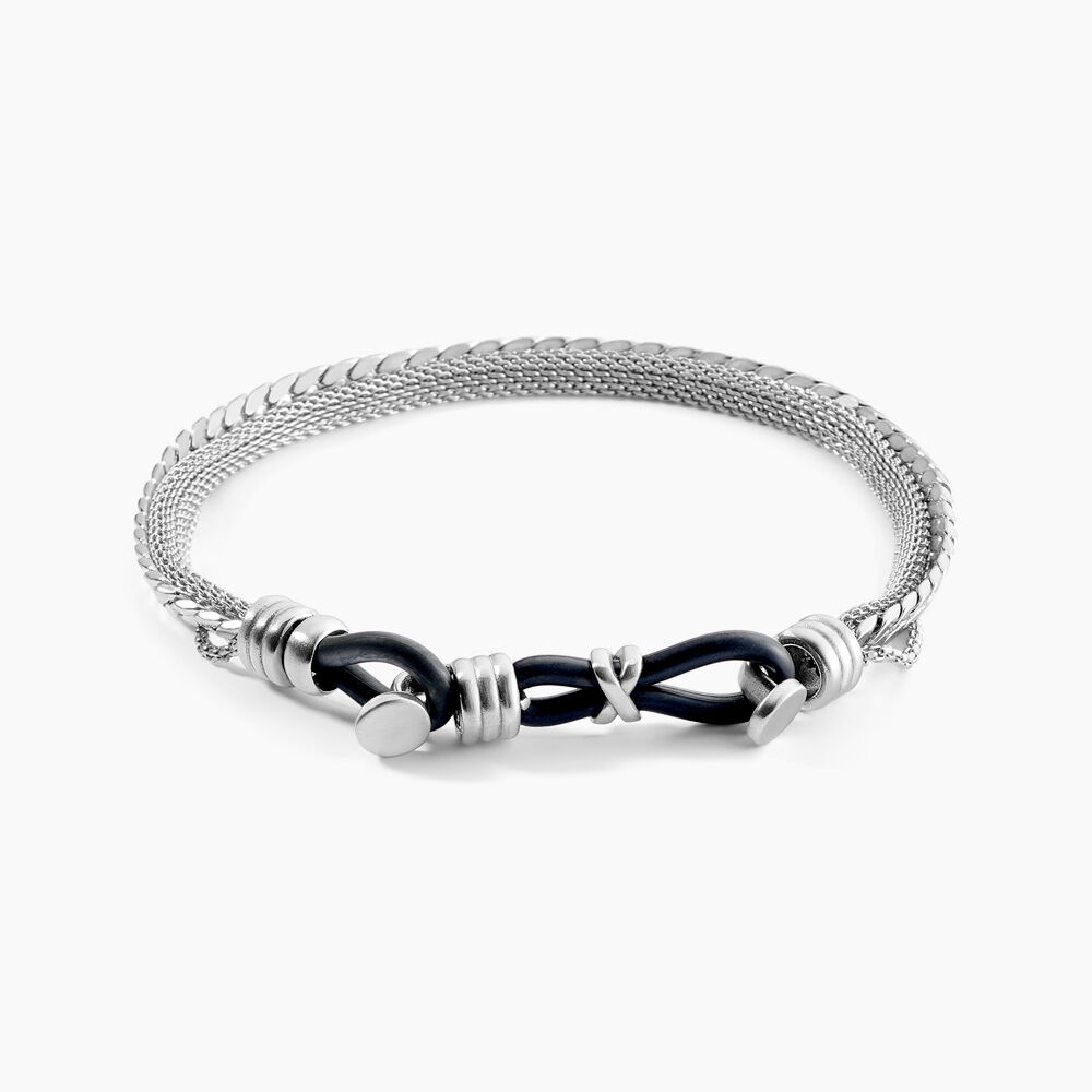 Bracelet Jourdan Arpad Acier Argenté - Bijoux Homme | Marc Orian
