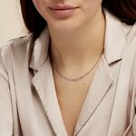 Cha&icirc;ne Vivian Argent Blanc - Colliers fantaisie Femme | Marc Orian