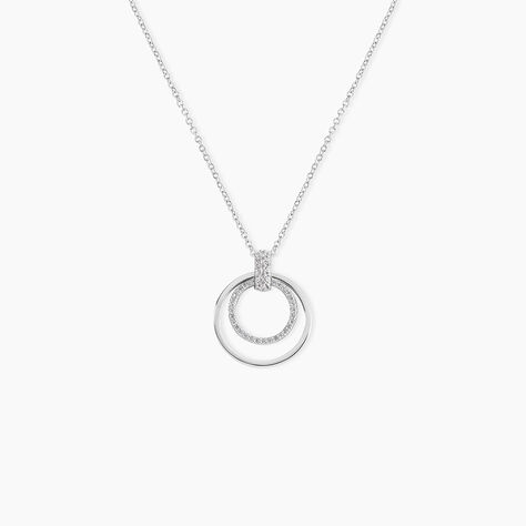 Collier Silvana Argent Blanc Oxyde De Zirconium - Colliers avec pierres Femme | Marc Orian