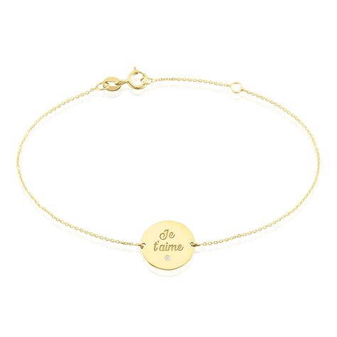 Bracelet Or Jaune Mujinga Oxyde De Zirconium - Bracelets chaînes Femme | Marc Orian