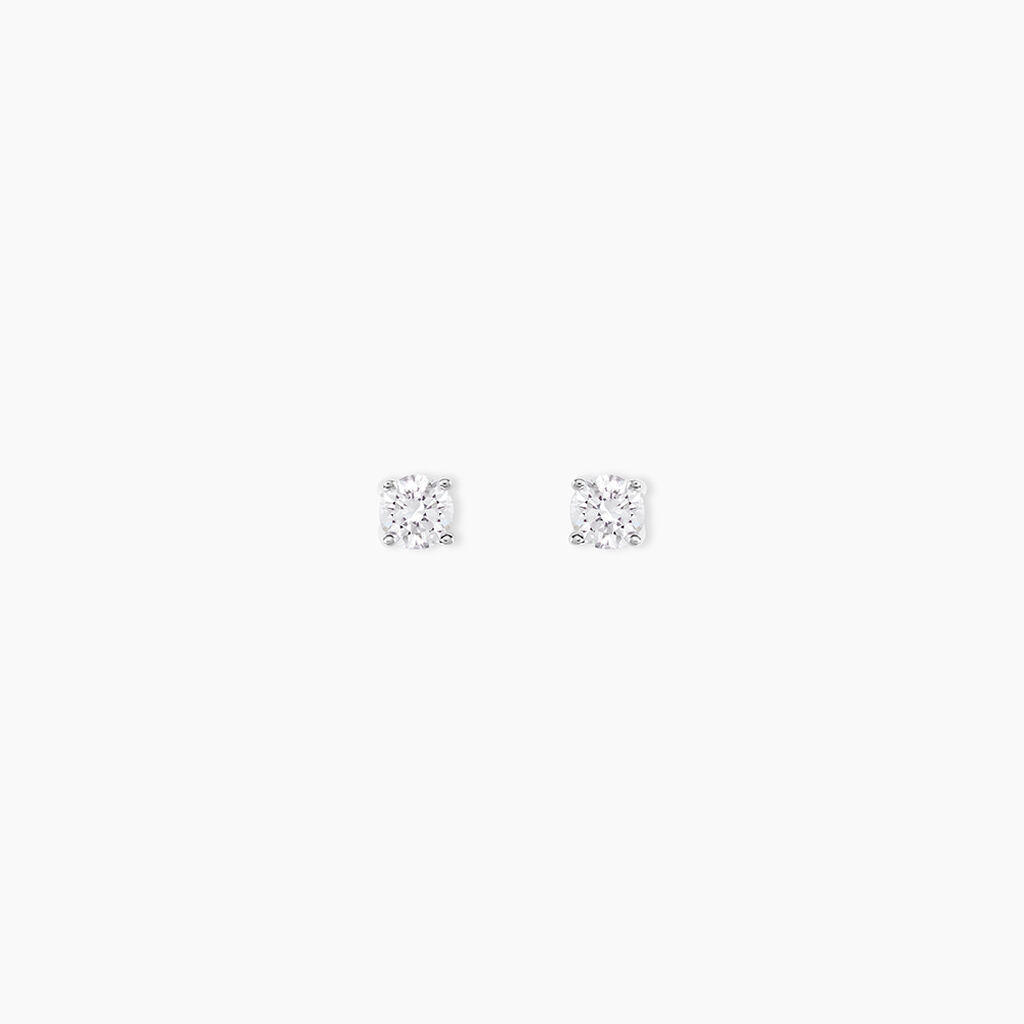 Boucles D'oreilles Puces One Or Jaune Diamants - Boucles d'oreilles mariage Femme | Marc Orian