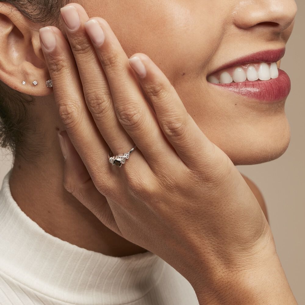 Bague Maymana Argent Blanc Oxyde De Zirconium - Solitaires Femme | Marc Orian