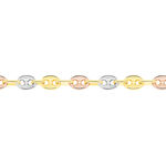 Collier Dami Maille Grain De Cafe Or Tricolore - Chaines Homme | Marc Orian