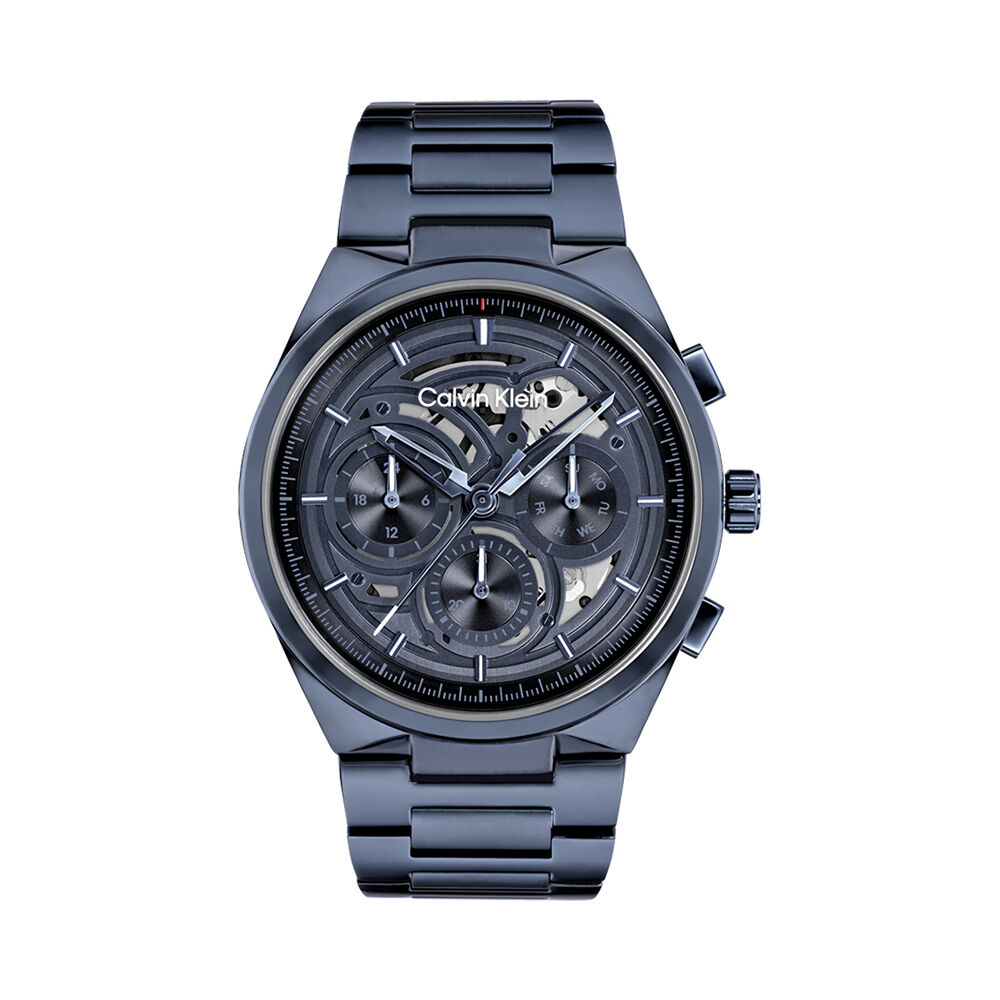 Montre Calvin Klein Distinguish Skeleton Bleu - Montres &eacute;tanches Homme | Marc Orian