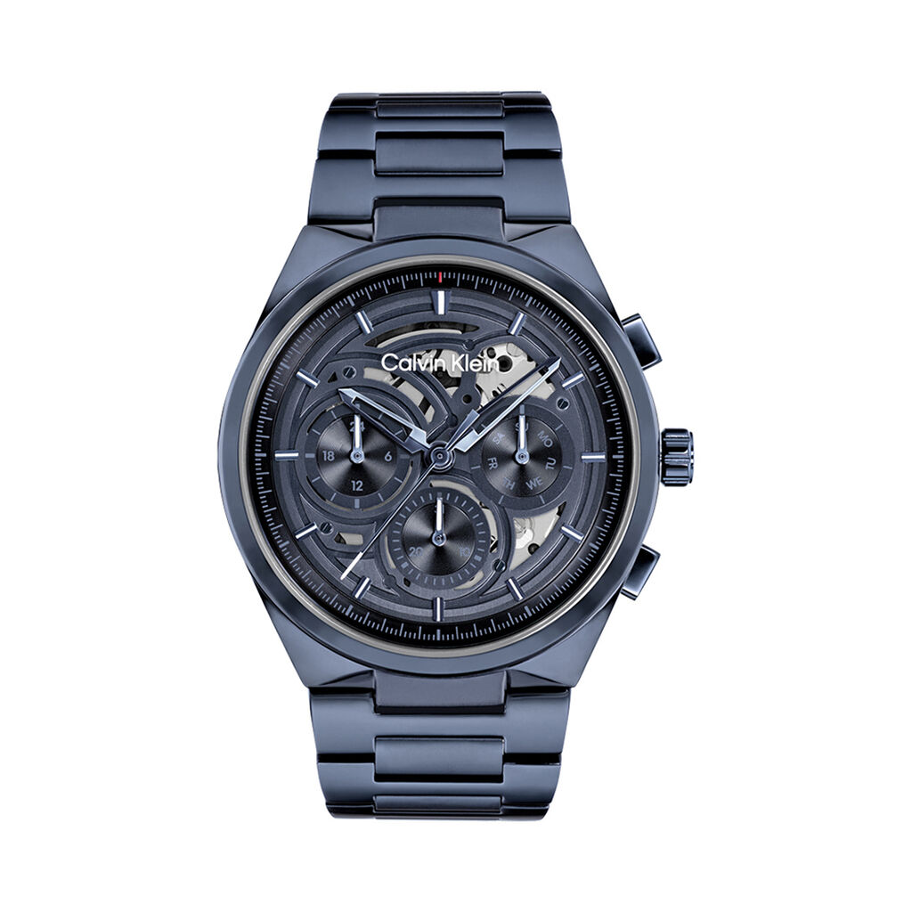 Montre Calvin Klein Distinguish Skeleton Bleu - Montres &eacute;tanches Homme | Marc Orian