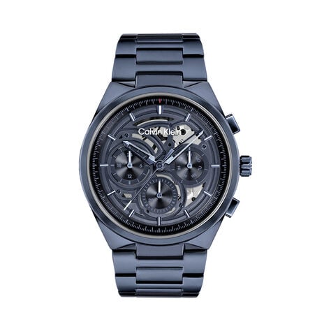 Montre Calvin Klein Distinguish Skeleton Bleu - Montres &eacute;tanches Homme | Marc Orian