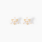 Boucles D'Oreilles Puces Farid Or Jaune Oxyde De Zirconium - Puces Femme | Marc Orian
