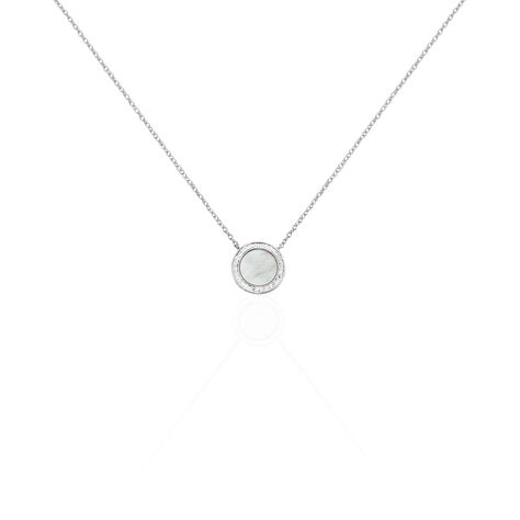 Collier Nawala Argent Blanc Oxyde De Zirconium Et Nacre - Colliers Femme | Marc Orian