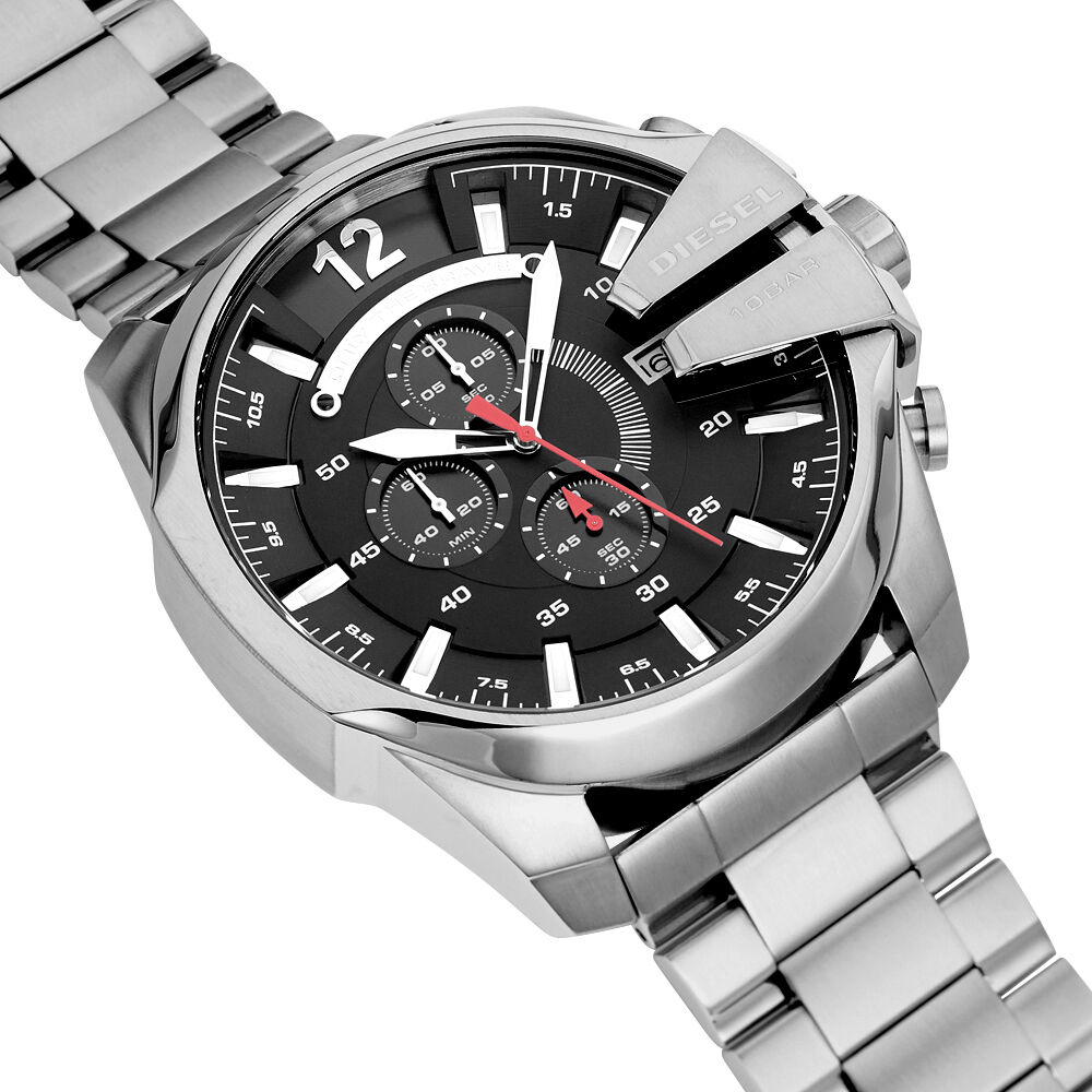 Montre Diesel Mega Chief Noir - Montres &eacute;tanches Homme | Marc Orian