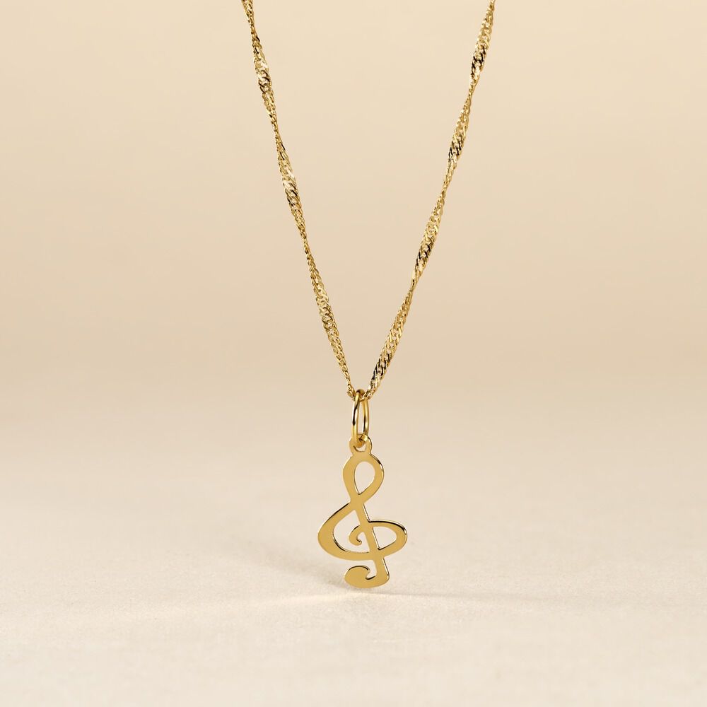 Pendentif Fausta Musique Or Jaune - Pendentifs Famille | Marc Orian