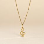 Pendentif Fausta Musique Or Jaune - Pendentifs Famille | Marc Orian