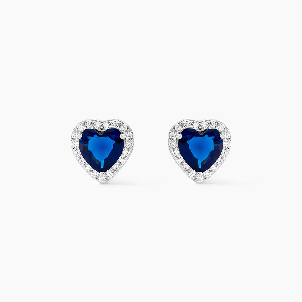 Boucles D'oreilles Puces Argent Blanc Sphinx Pierre - Puces Femme | Marc Orian